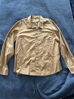 Timberland Earthkeepers Men’s Beige Solid Relaxed Fit Button-Up Shirt L/G