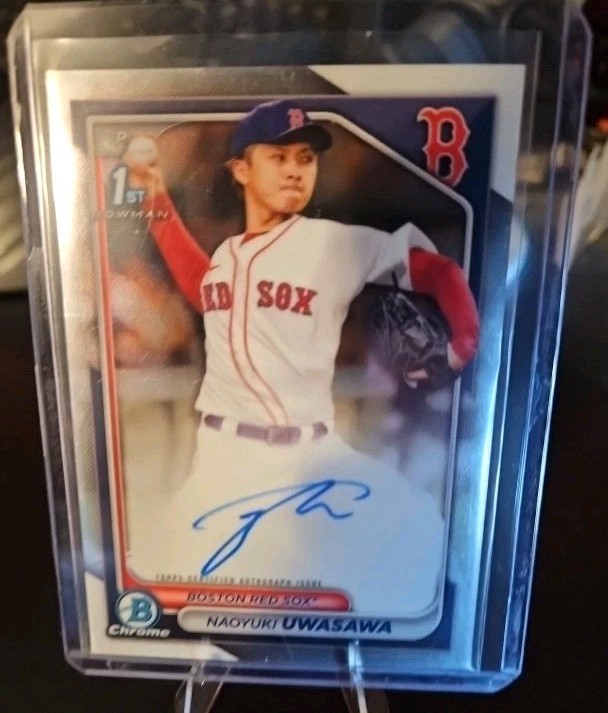 2024 Bowman Chrome Naoyuki Uwasawa Bowman 1st Auto Red Sox
