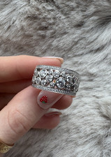 925 Sterling Silver Cubic Zirconia CZ Ring Size S 021