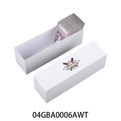 White Graded Card Storage Holder Container - Box Holds 50-55 Graded Cards H/P
