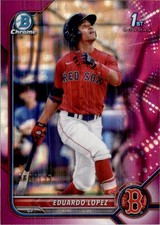 Eduardo Lopez 2022 Bowman Prospect Fuchsia Lava Chrome Refractor #BCP-134 68/199