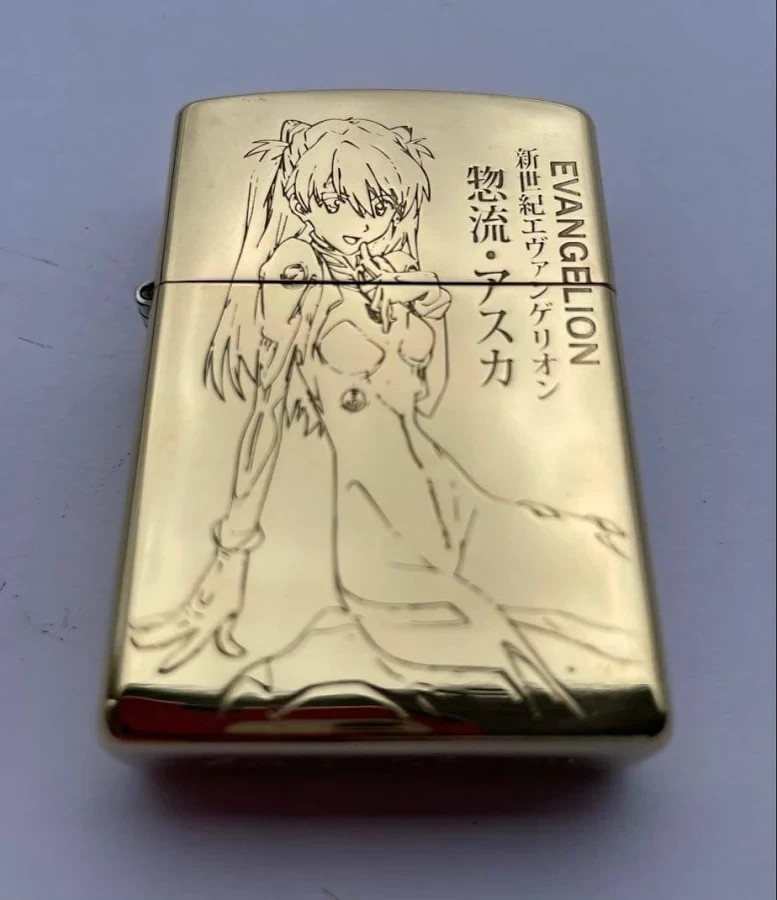 ZORRO Evangelion Asuka 23HK Brass Lighter - Engraved - Collectible - UK Stock