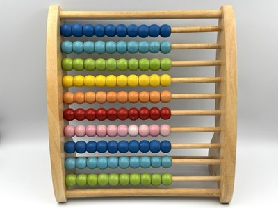 ELC großer Abakus aus Holz (100 Perlen) vom Frühförderzentrum 28 cm