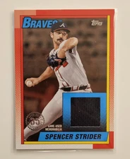 2025 Topps Spencer Strider Gold /50 Relic Patch Atlanta Braves Series 1 1990