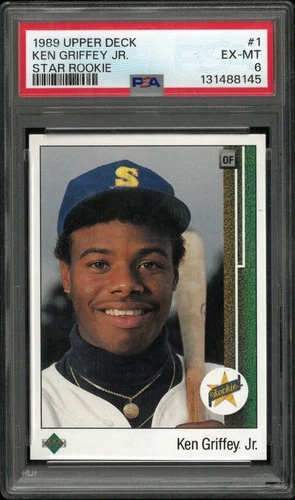 1989 Upper Deck Star Rookie #  1 Ken Griffey Jr. Rookie Card PSA 6