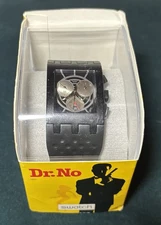 Swatch Watch James Bond 007 "Dr. No" (SUEB400) Square Chrono NIB *Works Great!