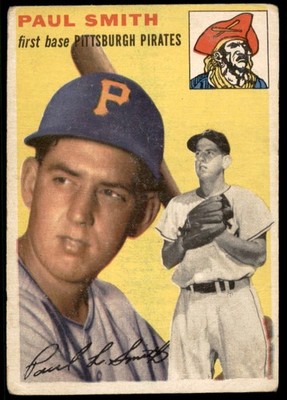 1954 Topps #11  PAUL SMITH  RC  Pittsburgh Pirates  VG+ (Wrinkle LR)