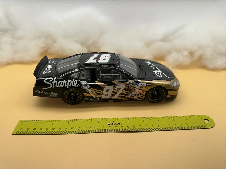 Ford Taurus Sharpie NASCAR 2004 KURT BUSCH #97 CALIBRE EQUIPO USADO 1:18 RARO Foto 2 de 4