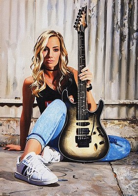 Nita Strauss Unique Oils Illustration #02 (A4 Size-210 x 297mm-8.5'' x 11.75'')