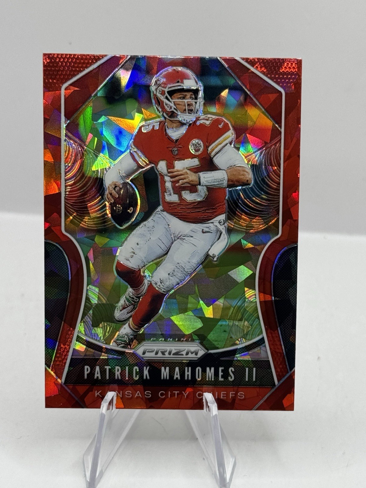 Patrick Mahomes Red Ice Prizm 2019 Panini Prizm #210 Kansas City Chiefs