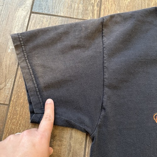 Harley Davidson Shirt Mens Large Black Pig Flames Ocala Florida 2008 Fading*⬇️ - Picture 7 of 11