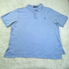 Polo Ralph Lauren Polo Shirt Mens 2XB Big Blue Short Sleeve Rugby Pony Logo