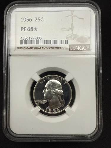 1956 NGC PF68 Star Proof Silver Washington Quarter 25c *Excellent Eye Appeal*