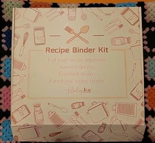 Lu Buding Joy Recipe Binder Kit Full Page Recipe Organizer *NIB*