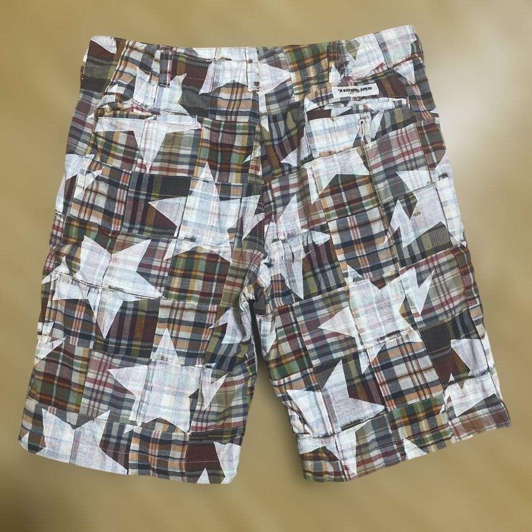Bape Shorts Star Patchwork Multi Color Excellent … - image 2