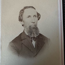 Antique CDV Photo Bearded Gentleman Victorian New Haven CT