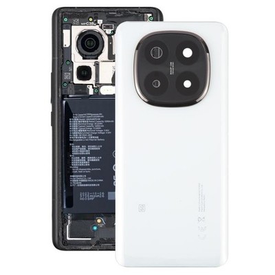 For Xiaomi Redmi Note 14 Pro+ 5G OEM Back Cover with Camera Lens Cover white