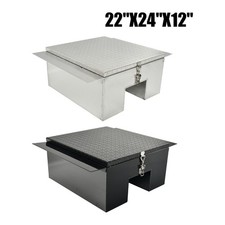 22x24x12 Inch Diamond Tread Aluminum In-frame Truck Tool Box W Notched Bottom 22x24x12 Inch Diamond Tread Aluminum In-frame Truck Tool Box W Notched Bottom