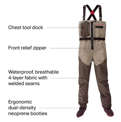 Redington Sonic Pro HDZ 4L Chest Fishing Waders Stocking Foot XXL