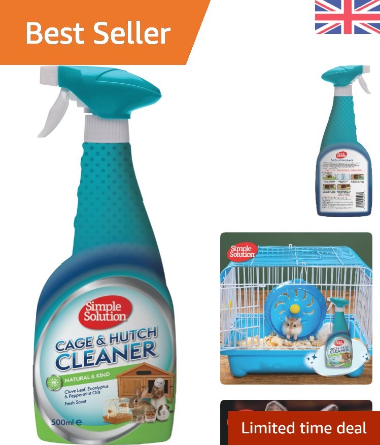 Cage & Hutch Natural Anti-Bacterial Cleaner, 500ml - Effortless Hygiene for Pets