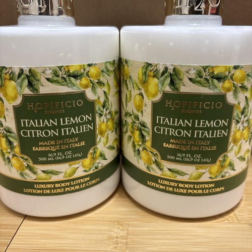 Hopificio Italian Lemon Lotion Hand & Body Luxury 16.9 oz Lot of 2 Made in Italy - Picture 2 of 5