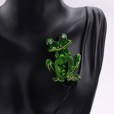 Fashion Accessories Acrylic Frog Animals Brooches Cute Cartoon Pins Clothing