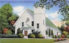 Chapel of all Faiths Naval Air Test Center Patuxent Maryland Vtg Postcard E30