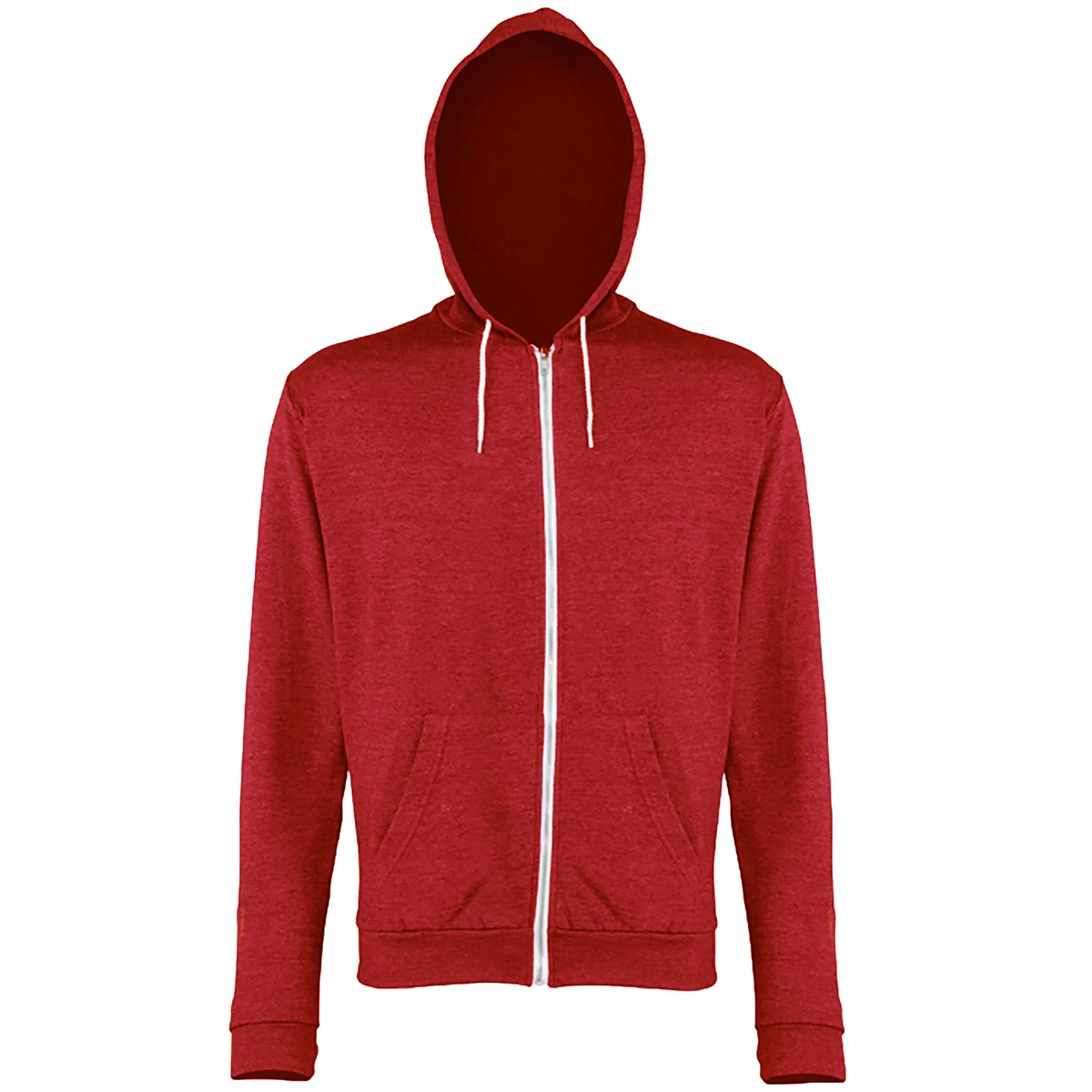 Awdis Mens Heather Lightweight Hooded Sweatshirt Hoodie Zoodie
