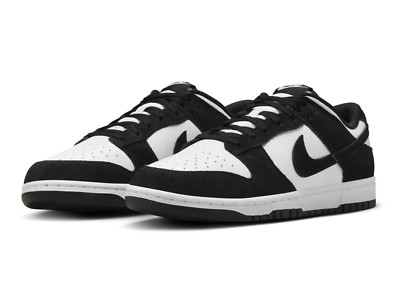 Nike DUNK Low Retro SE / Panda / FQ8249-100 Men's White-Black-White Suede