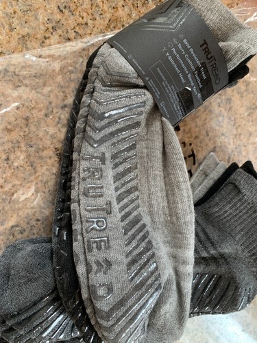 6 TruTread Black Grip Socks Yoga Safety Fall Non-slip Treadies Size L/XL NWT - Picture 5 of 7