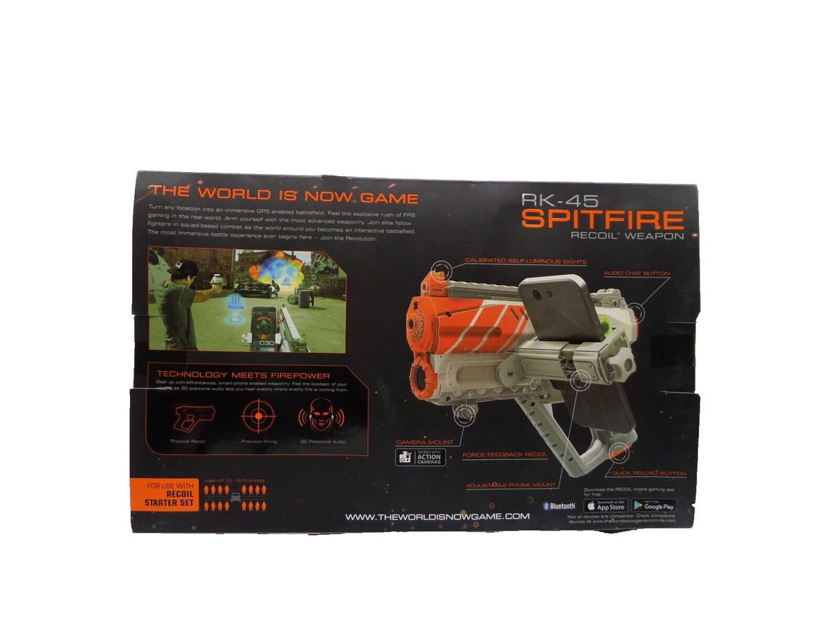 RECOIL RK-45 SPITFIRE レーザータグ セット サバゲー Recoil RK 45 Spit Fire Laser Tag Weapon Smartphone Use W/ Recoil