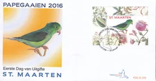 Sint Maarten Issue FDC 2016 (70) Birds - Parrots