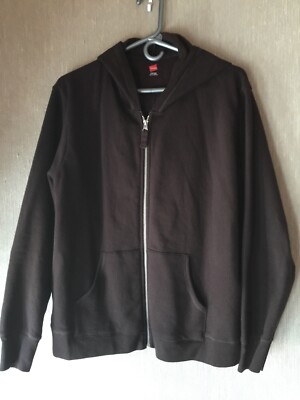 Zip Hoodie Brown Hanes Jacket Hanes EcoSmart Unisex Full-Zip