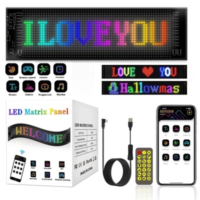 APP Programmable Car LED Sign Moving Scrolling Message Display Board ...