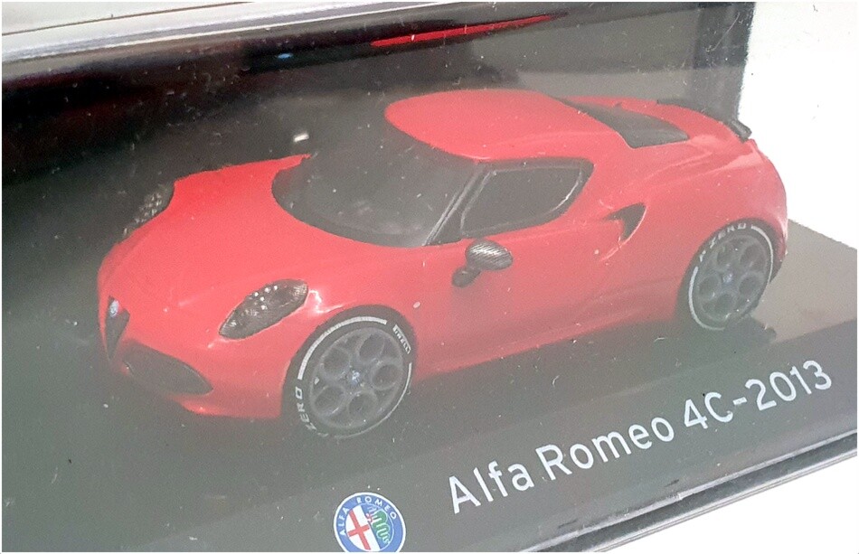 1/43 Altaya Diecast 2013 Alfa Romeo 4C Scale Model in Red - 151023D