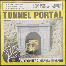 Woodland HO Scale C1252 Concrete Hydrocal Single Tunnel Portal 1992 Made in USA