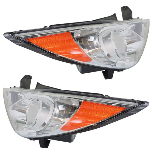 Par de faros esquineros ámbar carcasa cromada izquierda+derecha para Hyundai Sonata 2011-2014 - Imagen 5 de 12