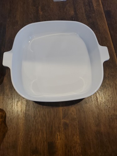Vintage Corning Ware Microwave Footed Browning Dish 10 x 10 x 2 w/ Glass Cover - Picture 8 of 15