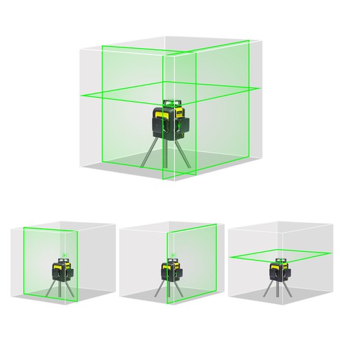 3D Laser Level Cross Line Vertical & Horizontal + Laser Receiver+143cm Tripod - Picture 3 of 12