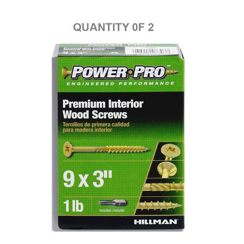 Hillman The Group 48584 LB 9x3 Gold AP Wood Screw (2 Pack)