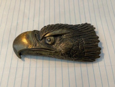 Vintage American Eagle belt buckle, brass 5 inches