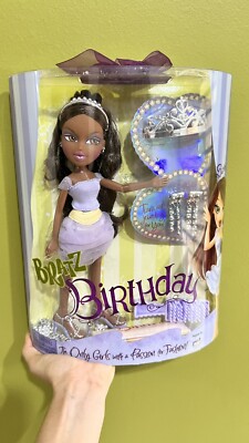 Bratz Birthday Gift Sasha Doll Rare Sweet 16 Edition 2007 With Poster & Tiara