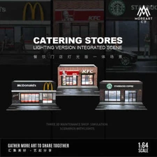 1/64 Diorama Car Garage Model LED Lighting Convenience Store Scene Display Model