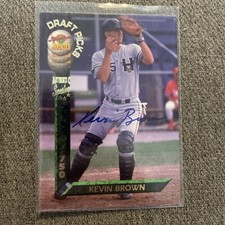 1994 Signature Rookies Draft Picks Kevin Brown Auto /7750 #48 Texas Rangers