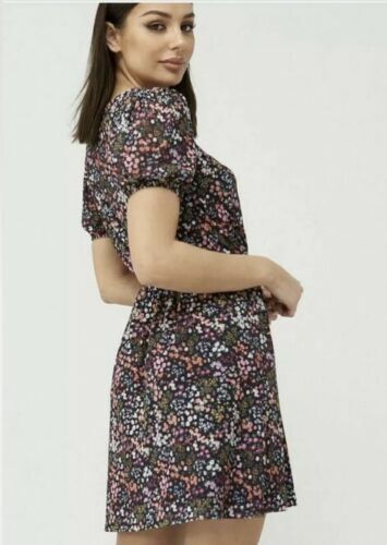 Balloon Sleeve Smock Dress Floral Size 