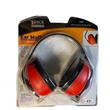 MCR Safety Ear Muff 23 dB Medium Protection Power Tools Airplane Red Lightweight