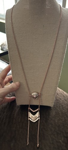unbranded rose, gold and silver tone necklace