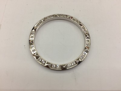 CREATED DIAMOND SAPAHIRE pyramid BEZEL insert ring fits Rolex DATEJUST Men