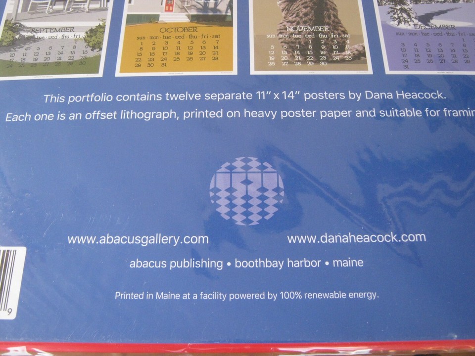 The Abacus Calendar with 12 Monthly Posters by Dana Heacock 2019 NEW eBay