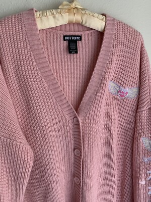M Pink Sailor Moon Oversize Cardigan Sweater Jacket Kawaii